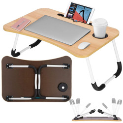 Stolek na notebook SPRINGOS HUB HA4011 hnědý