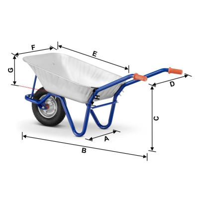 Zahradní kolečko 125l HIGHER TGD-474