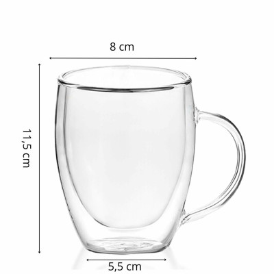 Skleněný hrnek na kávu 350 ml SPRINGOS CREMA