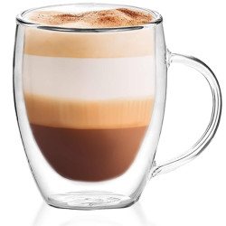 Skleněný hrnek na kávu 350 ml SPRINGOS CREMA