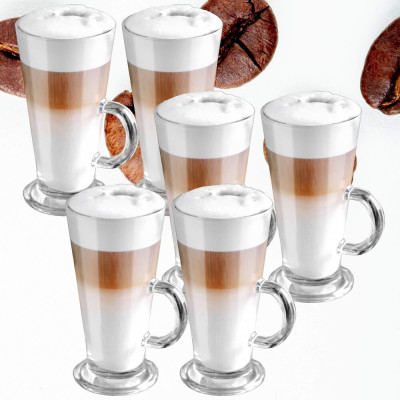 Sklenice na kávu 280 ml SPRINGOS MOKA sada 6 ks