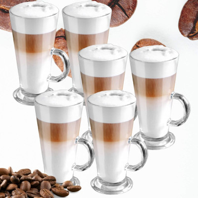 Sklenice na kávu 280 ml SPRINGOS MOKA sada 6 ks