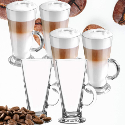 Sklenice na kávu 280 ml SPRINGOS MOKA sada 6 ks