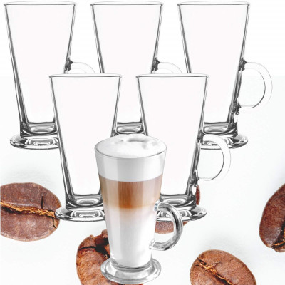 Sklenice na kávu 280 ml SPRINGOS MOKA sada 6 ks