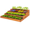 Vyvýšený záhon 4 patrový 123x123 cm dřevěný SPRINGOS GB0001