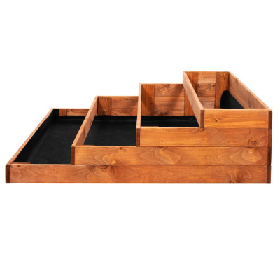Vyvýšený záhon 4 patrový 123x123 cm dřevěný SPRINGOS GB0001