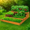 Vyvýšený záhon 4 patrový 123x123 cm dřevěný SPRINGOS GB0001