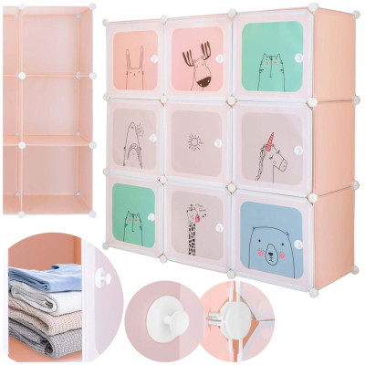 Dětská modulární skříň SPRINGOS CUBBIE barevná