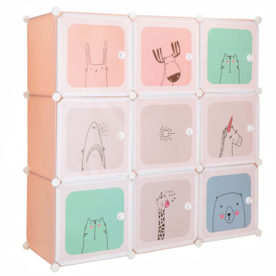 Dětská modulární skříň SPRINGOS CUBBIE barevná