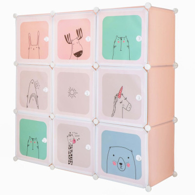 Dětská modulární skříň SPRINGOS CUBBIE barevná