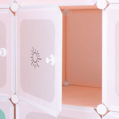 Dětská modulární skříň SPRINGOS CUBBIE barevná