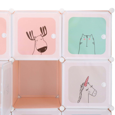 Dětská modulární skříň SPRINGOS CUBBIE barevná