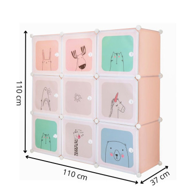 Dětská modulární skříň SPRINGOS CUBBIE barevná