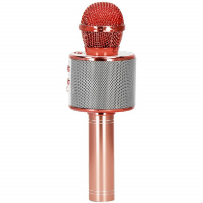 Bezdrátový karaoke mikrofon s reproduktorem SPRINGOS KG0029 růžový