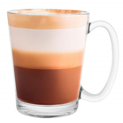 Skleněný hrnek na kávu 300 ml SPRINGOS ROZO sada 6 ks