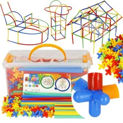Kreativní stavění ze slámek 800 dílků SPRINGOS KG0033