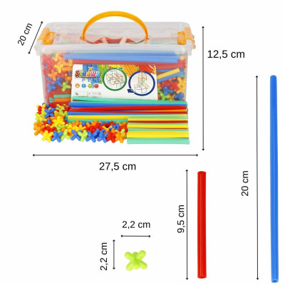 Kreativní stavění ze slámek 800 dílků SPRINGOS KG0033