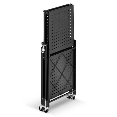 Kovový regál 70x35x50 cm 2 police lakovaný mobilní HIGHER CJ01-02