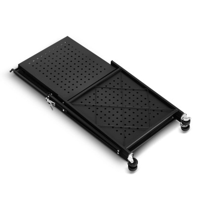 Kovový regál 70x35x50 cm 2 police lakovaný mobilní HIGHER CJ01-02