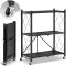 Kovový regál 70x35x87 cm 3 police lakovaný mobilní HIGHER CJ01-03