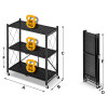 Kovový regál 70x35x87 cm 3 police lakovaný mobilní HIGHER CJ01-03