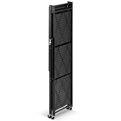Kovový regál 70x35x126 cm 4 police lakovaný mobilní HIGHER CJ01-04