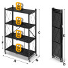 Kovový regál 70x35x126 cm 4 police lakovaný mobilní HIGHER CJ01-04