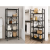 Kovový regál 70x35x158 cm 5 polic lakovaný mobilní HIGHER CJ01-05