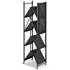 Kovový regál 70x35x158 cm 5 polic lakovaný mobilní HIGHER CJ01-05