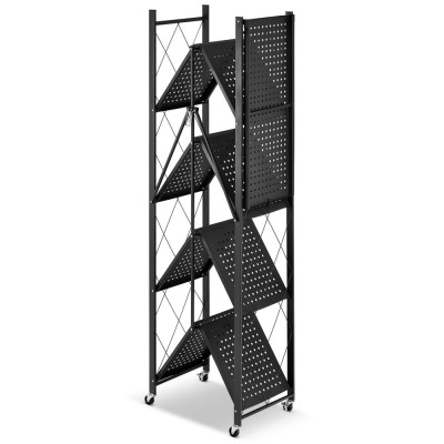 Kovový regál 70x35x158 cm 5 polic lakovaný mobilní HIGHER CJ01-05