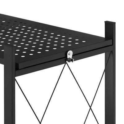 Kovový regál 70x35x158 cm 5 polic lakovaný mobilní HIGHER CJ01-05