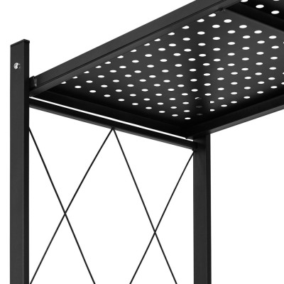 Kovový regál 70x35x158 cm 5 polic lakovaný mobilní HIGHER CJ01-05