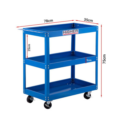 Dílenský vozík 3 police 100 kg HIGHER CS001