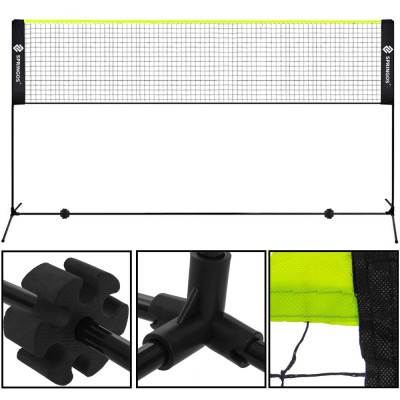 Síť na badminton 400x200 cm se sloupky SPRINGOS KG0036