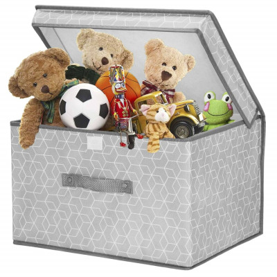 Úložný box 40x30x25 cm SPRINGOS HA0163 šedý