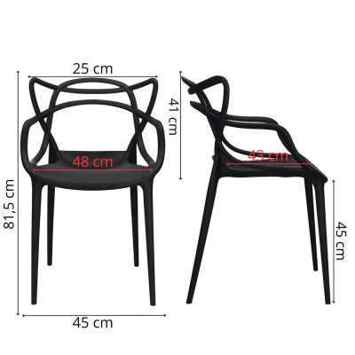 Designová židle SPRINGOS MATRIX černá