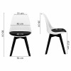 Designová židle SPRINGOS VERDE DC0020 bílo-černá