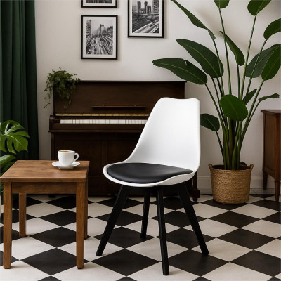 Designová židle SPRINGOS VERDE DC0020 bílo-černá