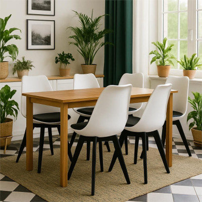 Designová židle SPRINGOS VERDE DC0020 bílo-černá