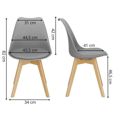 Designová židle SPRINGOS VERDE DC0017 šedá