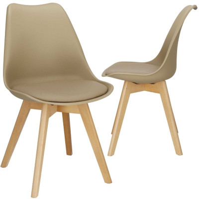 Designová židle SPRINGOS VERDE DC0019 béžová