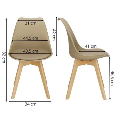 Designová židle SPRINGOS VERDE DC0019 béžová