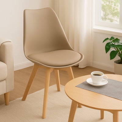 Designová židle SPRINGOS VERDE DC0019 béžová