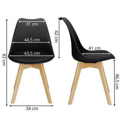 Designová židle SPRINGOS VERDE DC0015 černá