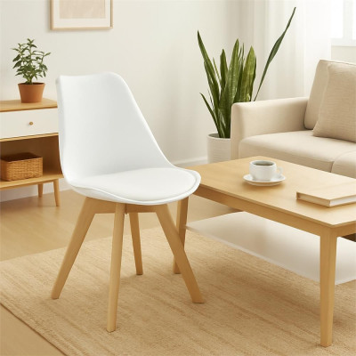 Designová židle SPRINGOS VERDE DC0016 bílá