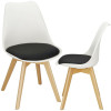 Designová židle SPRINGOS VERDE DC0018 bílo-černá