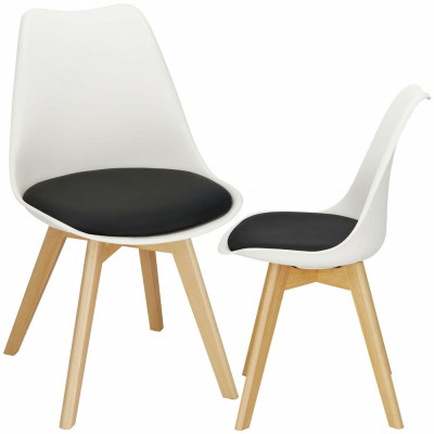 Designová židle SPRINGOS VERDE DC0018 bílo-černá
