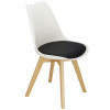 Designová židle SPRINGOS VERDE DC0018 bílo-černá
