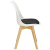 Designová židle SPRINGOS VERDE DC0018 bílo-černá