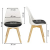 Designová židle SPRINGOS VERDE DC0018 bílo-černá